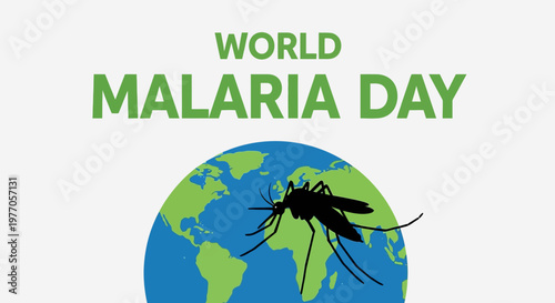 World Malaria Day awareness campaign logo.