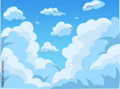 Towering cloud blue sky scenic background
