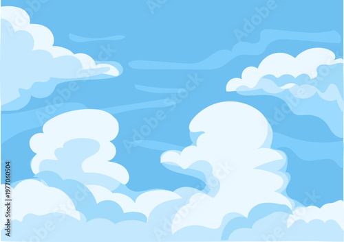 Soft horizon cloud sky background wallpaper