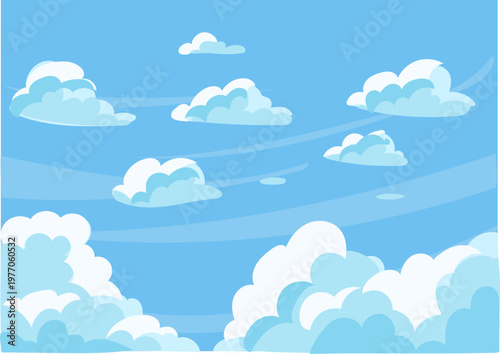 Light sky cloud border background design