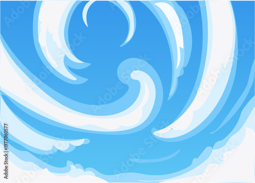 Sky swirl vortex cloud background design