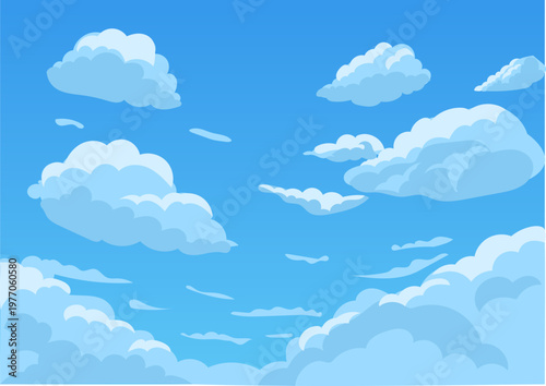 Soft blue cloud sweep background illustration