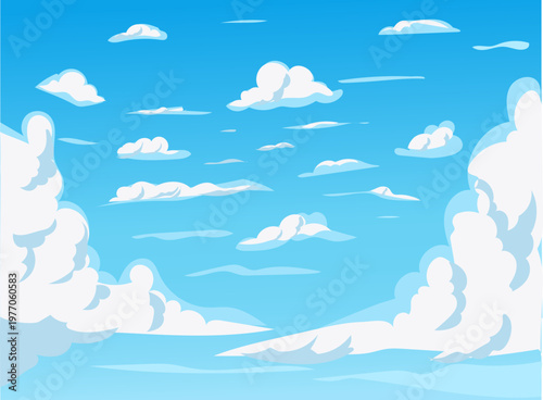 Open cloud horizon sky scenic background