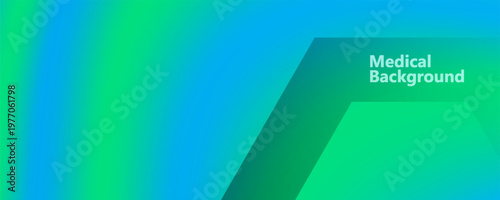 Abstract healthcare background. Blue green gradient, subtle hexagon pattern. Clean modern medical design. Soft light, smooth color gradation. Professional backdrop for hospital, clinic, presentations