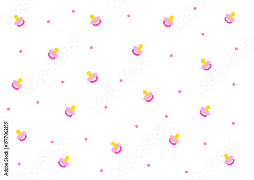 Seamless repeating pattern with cute colorful kids elements in playful cartoon style on soft pastel background for nursery textile and decorative design