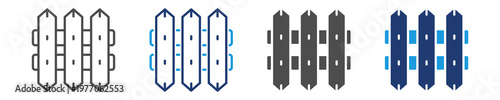 fence icon set multiple style