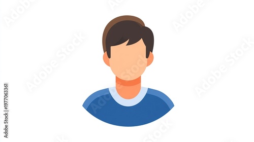 User profile icon in vector style with warm color palette and simple design