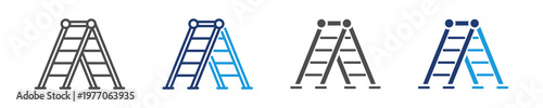 ladder icon set multiple style
