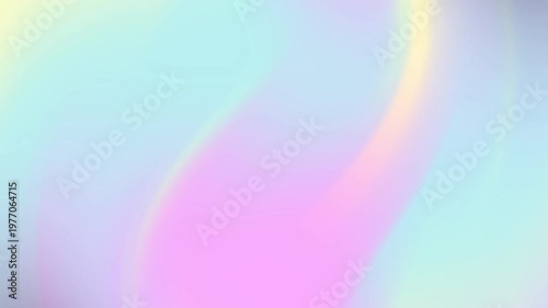 Elegant iridescent pastel background with fluid holographic waves. Dreamy soft colors and smooth motion for modern UI design, aesthetic social media content, and creative video overlays.