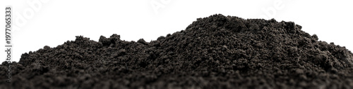 Canvastavla Black soil pile isolated background