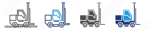 forklift icon set multiple style