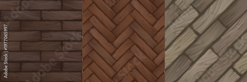 Assorted walkway textures ground for architectural mapping and design vector