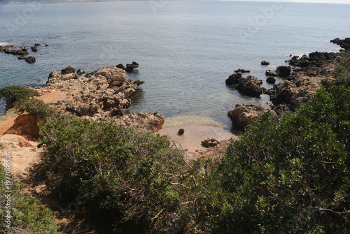 La costa e le spiaggie vicino alle Bombarde sulla costa di Alghero