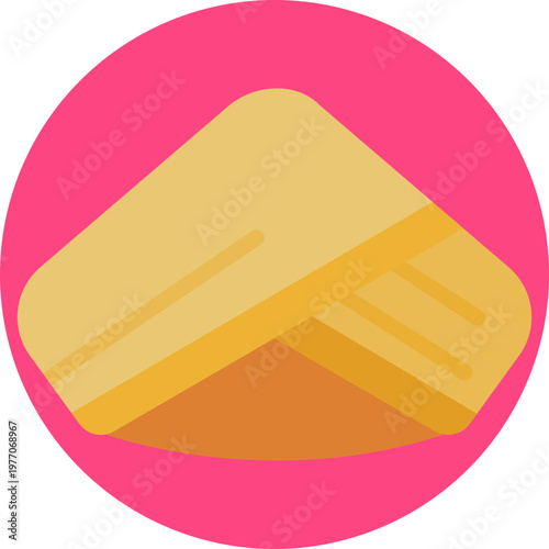 A stylized traditional Indian turban, featuring layered folds wrapped neatly around the head.