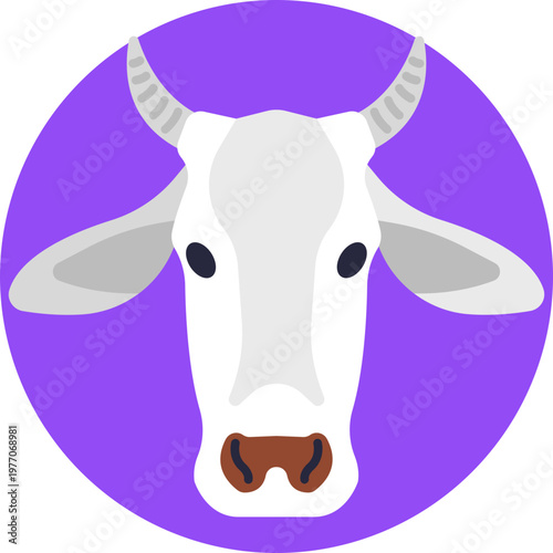 A simplified cow silhouette representing its sacred status in Indian culture and religion.