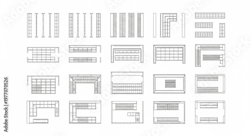 Architectural Drawings of Building Structures and Designs.