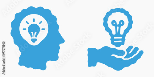 Innovative ideas in mind vector collection