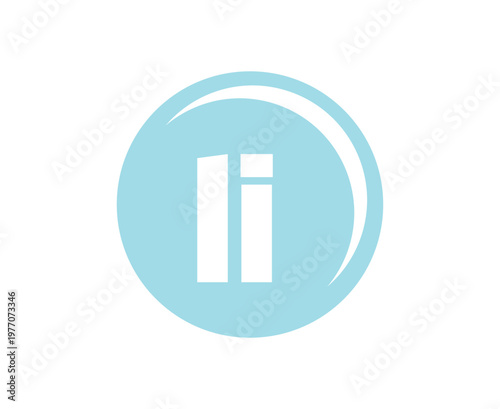 LI sport emblem or team logotype. Ball logo with a combination of Initial letter L and I for balls shop, sports company, training, club badge.