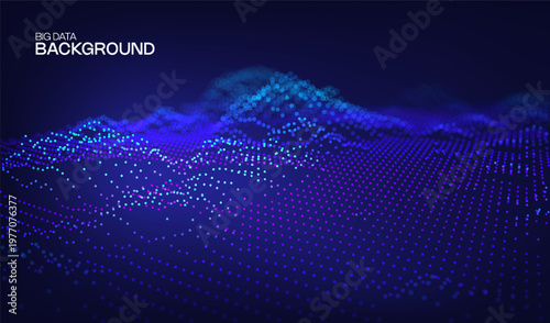 Digital technology ai abstract business blue background for future science and data banner concept. Network connection flow design for cyberspace and big data presentation.