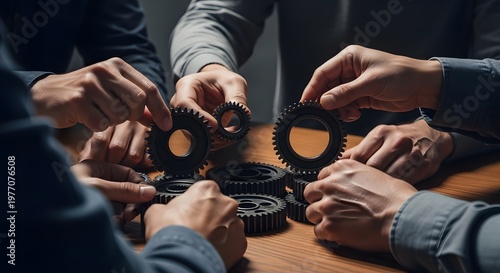 Teamwork and collaboration hands united in a shared circle of support