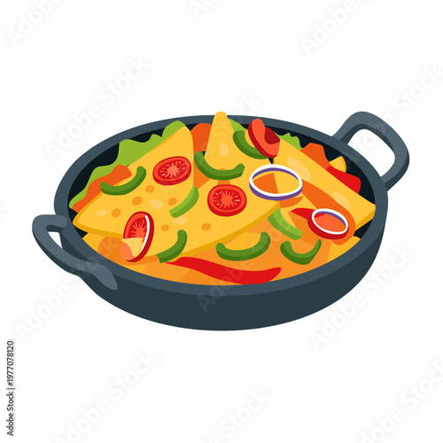 Fajitas mit Gemüse und Fleisch