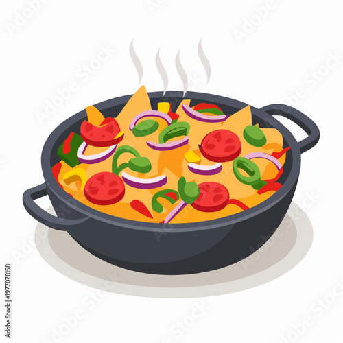 Fajitas mit Gemüse und Fleisch