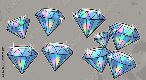 Sparkling Blue Diamonds Collection, Gemstones, Luxury, Wealth, Precious Jewels