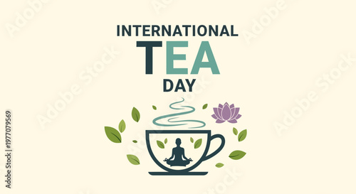International Tea Day celebration with a cup of tea.