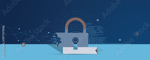 Future cyber technology design for business and internet project.