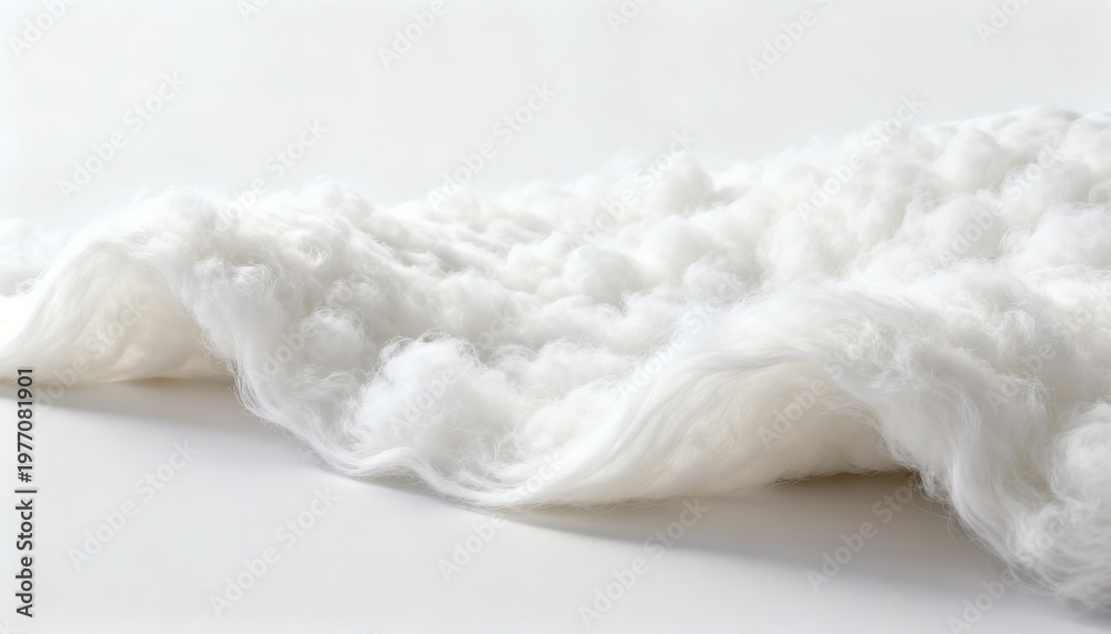 Fototapeta premium Extreme macro close-up of a thin wavy microfiber pillow filling layer with rich fluffy volume
