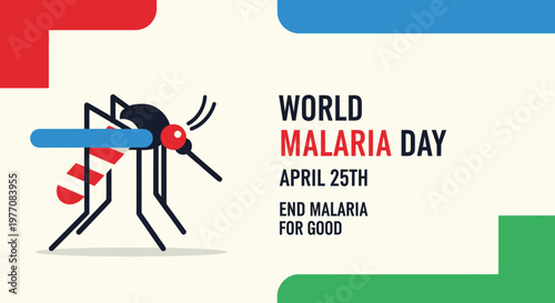 World Malaria Day awareness campaign poster.