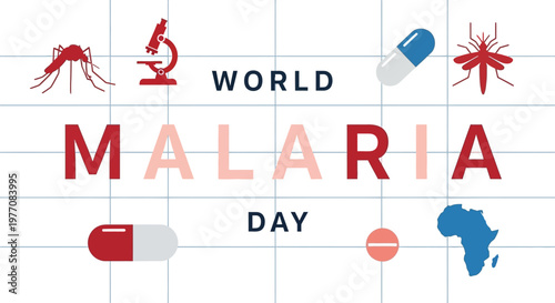 World Malaria Day awareness campaign logo.