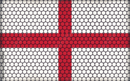 England Flag on Hexagon Pattern Background, National Identity and British Symbol Concept