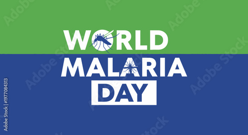 World Malaria Day awareness campaign logo.