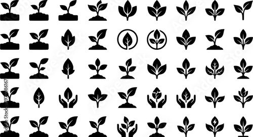 Soap Emblem Icons. Soap. Icon set. Set Logo of soap: natural soap leaf emblem. harmonious logo variations of the same emblematic concept, each with different