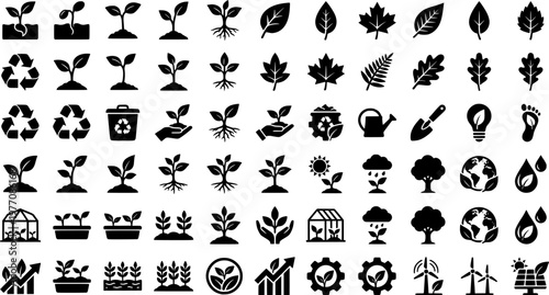 Soap Emblem Icons. Soap. Icon set. Set Logo of soap: natural soap leaf emblem. harmonious logo variations of the same emblematic concept, each with different