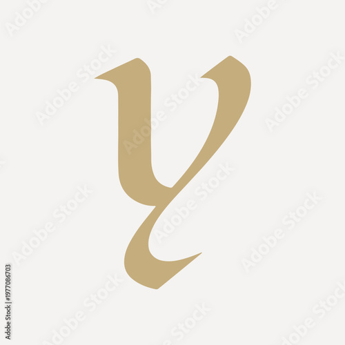 Greek letter psi symbol vector