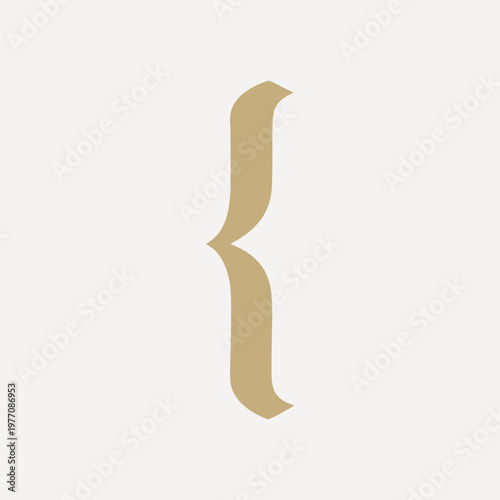 Curved bracket symbol illustration vector