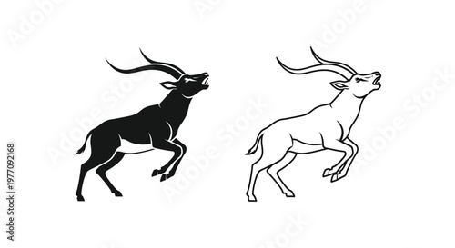 Antelope Symbolism: Ancient Art & Cultural Significance Vector