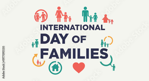 International Day of Families logo illustration.