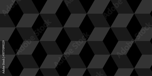 Illustration squares seamless geometric pattern with cubic shapes. Abstract geometric triangle background mosaic cubes wallpaper.