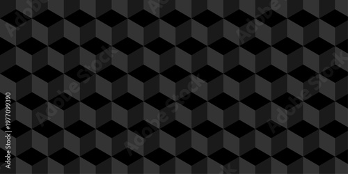 Illustration squares seamless geometric pattern with cubic shapes. Abstract geometric triangle background mosaic cubes wallpaper.