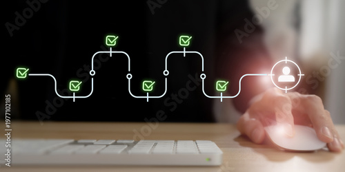 Tableau sur toile Digital Recruitment and Approval Workflow