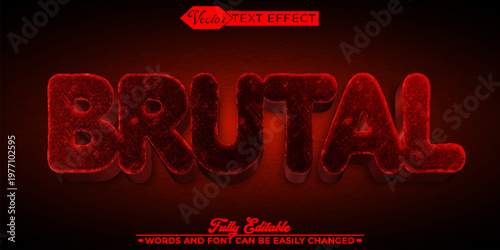  Brutal Fierce Strong Intense Savage Vector Fully Editable Smart Object Text Effect
