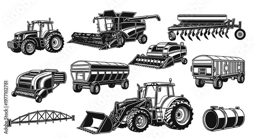 Heavy Duty Agricultural Vehicle and Farm Equipment Set