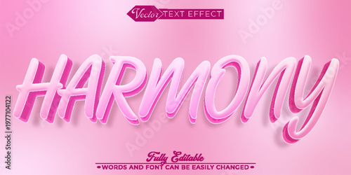  Harmony Balance Peace Music Nature Vector Fully Editable Smart Object Text Effect