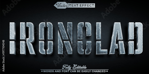  Ironclad Strong Durable Shield Armor Vector Fully Editable Smart Object Text Effect