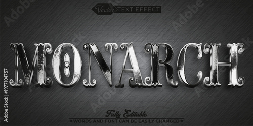  Monarch Royal Power Noble Regal Vector Fully Editable Smart Object Text Effect