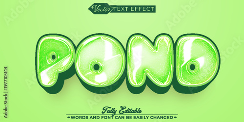  Pond Water Nature Calm Reflection Vector Fully Editable Smart Object Text Effect