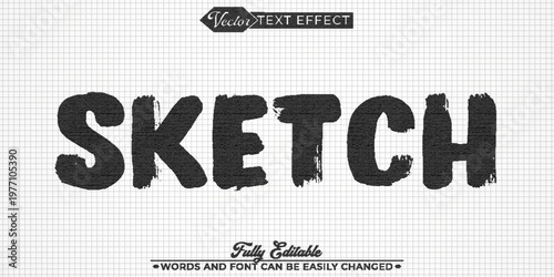 Architect Sketch Blueprint Design Structure Modern Vector Fully Editable Smart Object Text Effect